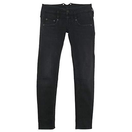 Herrlicher pitch jeans slim, nero (tempest 671), w27/l32 (taglia produttore: 27) donna