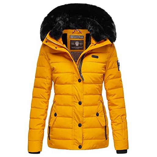Navahoo milianaa - giacca trapuntata invernale da donna, calda, con cappuccio rimovibile, taglie xs-xxl, grigio, s
