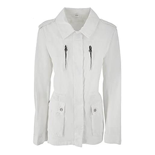 JOPHY & CO. giacca donna 100% cotone con tasche laterali, chiusura centrale con cerniera, coulisse interna regolabile (cod. 6265) (nero, m)