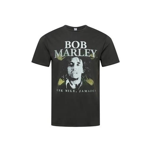 Amplified bob marley Amplified collection - nine mile uomo t-shirt carbone l 100% cotone regular