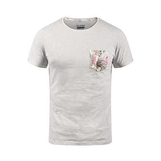 b BLEND blend florens magliette t-shirt a maniche corte con stampa da uomo con girocollo taschino, taglia: m, colore: navy (70230)