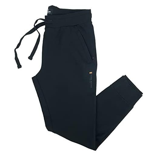 Coveri pantaloni di tuta uomo con zip cerniera alle tasche laterale polsino e elastico (xxl - nero)