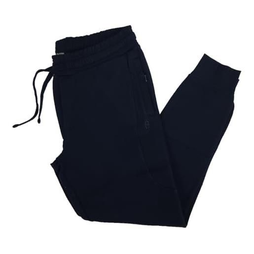 Coveri pantaloni di tuta uomo con zip cerniera alle tasche laterale polsino e elastico (xxxl - blu)