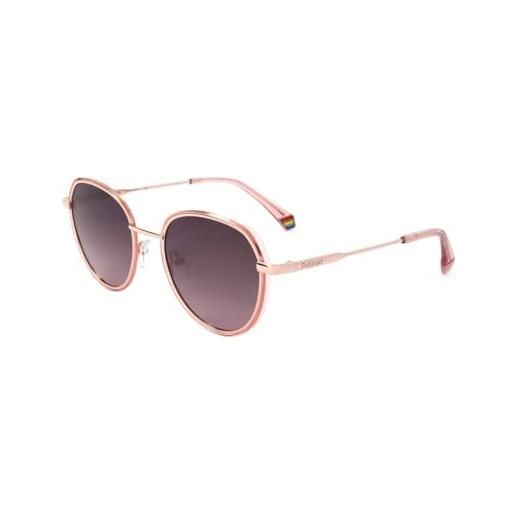 Polaroid pld 6114/s, occhiali da sole unisex - adulto, rosa (eyr/jr gold pink), 51