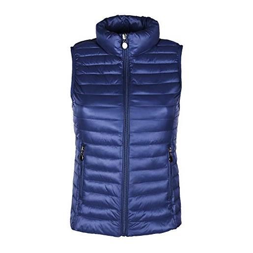 Evoga piumino smanicato donna casual giubbotto giacca 100 grammi (xl, grigio)