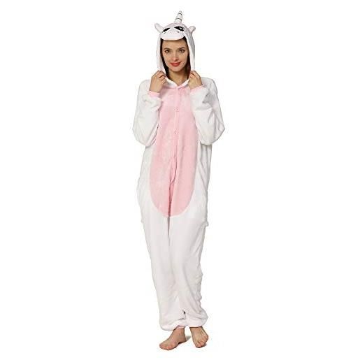 Yimidear® unisex pigiama adulto animale cosplay halloween costume attrezzatura (pink unicorn, l)