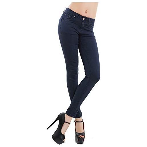 Toocool - jeans donna pantaloni skinny slim elasticizzati push up aderenti nuovi m5780 [l, verde militare]