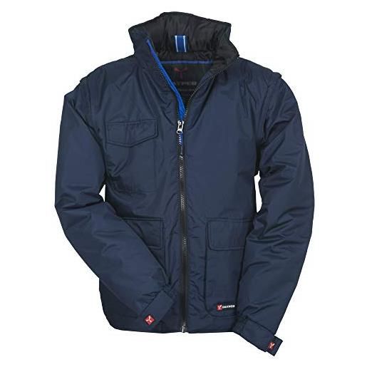 profilomoda oversize taglie forti uomo giaccone giacca a vento giubbotto (taglia 7xl, blu)