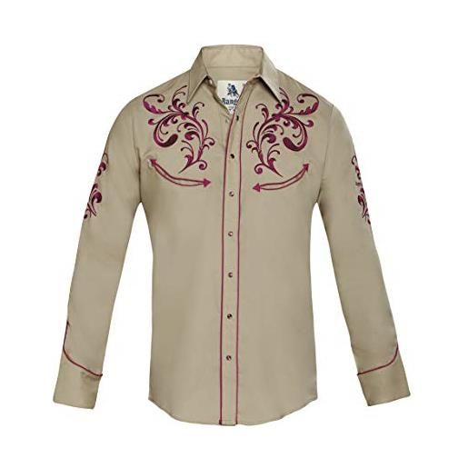 Westernwear-Shop rangers daylon - camicia western da uomo beige. L