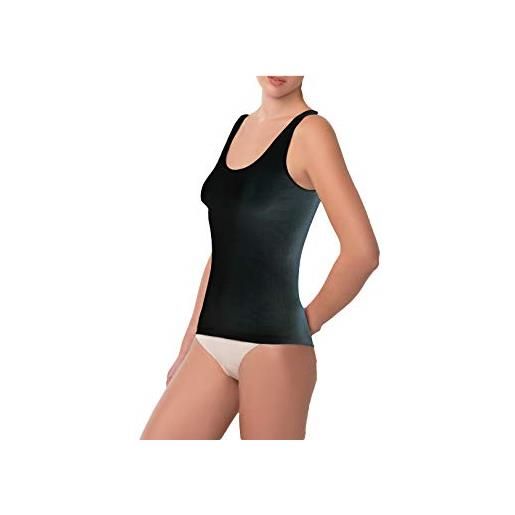 Canottiera Donna In Cotone Mercerizzato - Spalla Larga, Made In Italy, Perfetta Sotto O Come Top - Foto 5