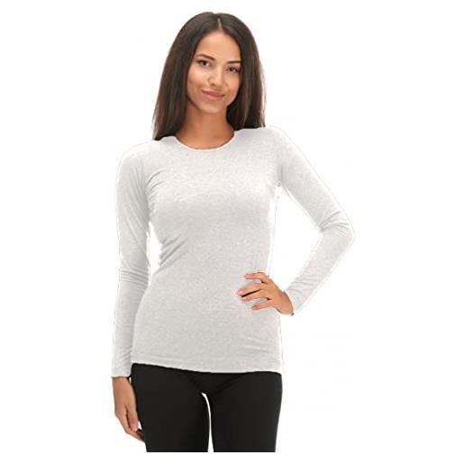 T, Shirt Donna Dolcevita Manica Lunga In Cotone Elasticizzato Coprente, 4267.