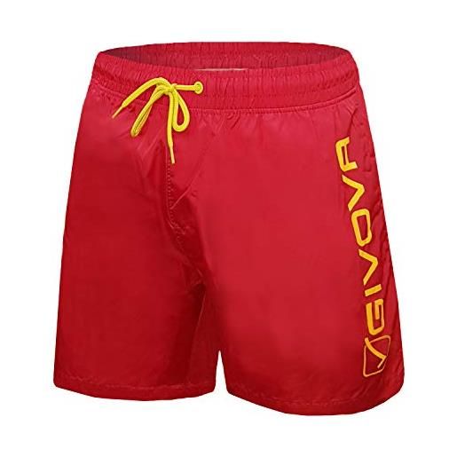 GIVOVA costume boxer uomo nylon pantaloncino mare GIVOVA art. 4551 (xl, rosso)