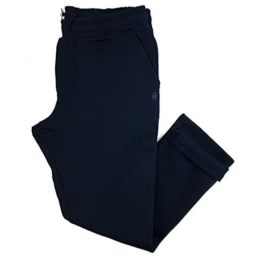 Coveri pantaloni tuta uomo felpato pesante cotone taglie forti blu nero 3xl 4xl 5xl 6xl (3xl - grigio)