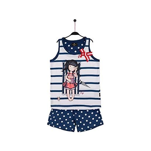 Gorjuss santoro pigiama 2 due pezzi canotta top + pantaloncino cotone primavera/estate originale e autentico, ideale per bambina/ragazza in graziosa scatola regalo (54450, 6 anni)