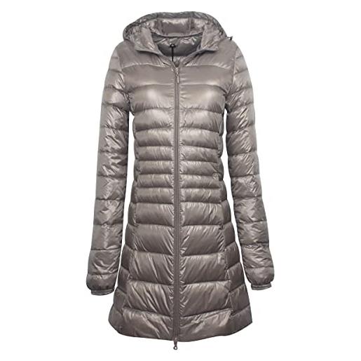 Peuignao piumino leggero donna lungo con cappuccio invernale puffer jacket piumini leggeri lunghi donna invernali giacca trapuntata giubbotto giacche piumino impermeabile oversize donna taglie forti claret 5xl