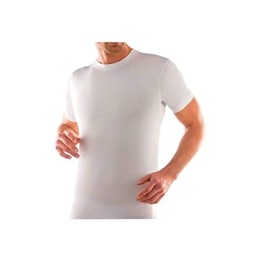 Liabel maglietta intima uomo felpata 3-6 pezzi girocollo maglia uomo in caldo cotone 2828 (6 pezzi bianco, xl)