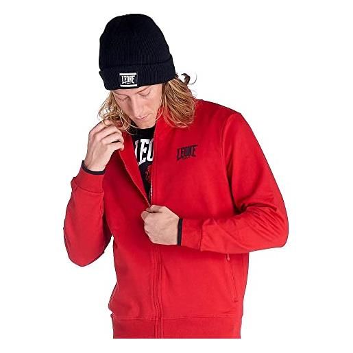 LEONE 1947 leone - tuta da uomo collo in piedi full zip icona leone e logo piccolo class of 1947 - red-black (5009), s