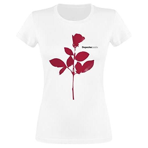 Depeche Mode donna t-shirt bianco m 100% cotone regular