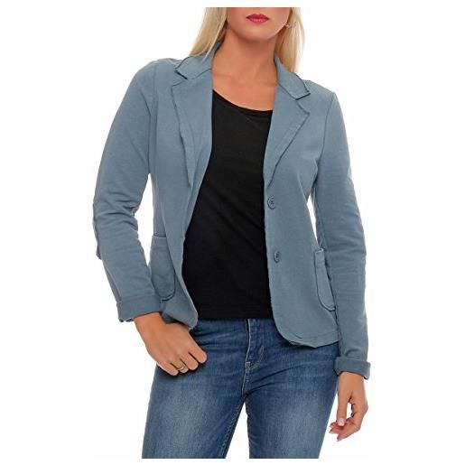malito more than fashion malito classico blazer nella base-look giacca camicetta elegante ufficio 1651 donna (m, blu scuro)
