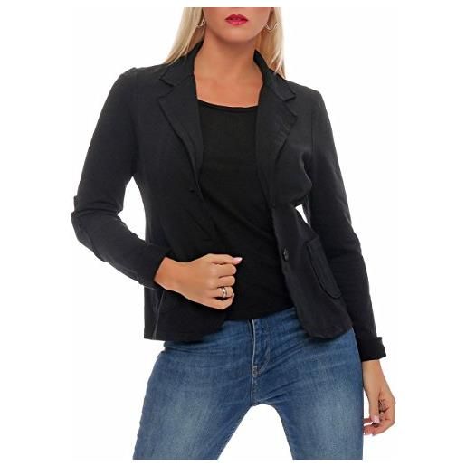 malito more than fashion malito classico blazer nella base-look giacca camicetta elegante ufficio 1651 donna (s, rosa)