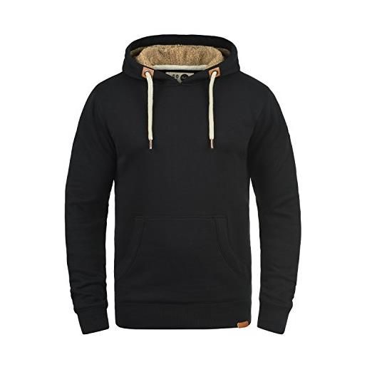 Solid trip. Hood felpa con cappuccio tuta hoodie da uomo con cappuccio fodera in pile , taglia: s, colore: grey melange (8236)