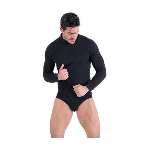 Navigare 115 (pacco da 3), maglia intima lupetto a maniche lunghe uomo, nero, s confezione da 3