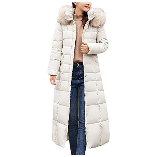 Onsoyours donna piumino cappotto lungo inverno elegante giacca con cappuccio trapuntato caldo outwear invernale parka cappotti capispalla a rosso s