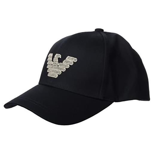 Emporio Armani cappellino da baseball, nero, taglia unica unisex-adulto