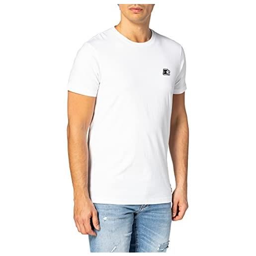 Starter black label starter essential jersey t-shirt, bianca, m uomo