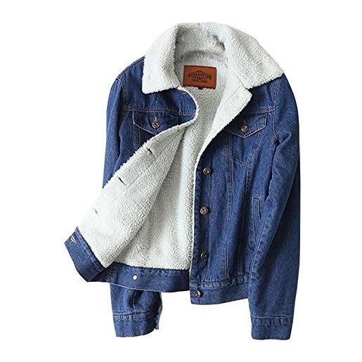 Minetom donna tessuto giacca giacca a maniche lunghe blu chiaro ispessito 48
