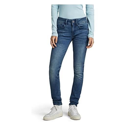 G-STAR RAW women's lynn mid waist skinny jeans, blu (medium aged 60885-6550-071), 27w / 30l