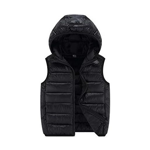 ACMEDE unisex bambini bambino gilet piumini, sottile inverno cappotto con cappuccio smanicato giacche per ragazze ragazzi