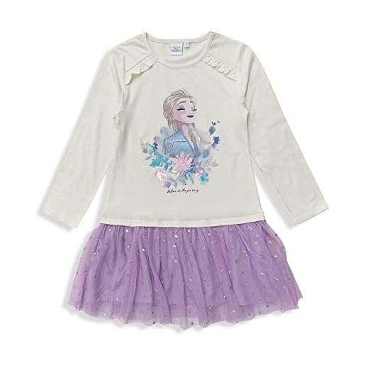 SUN CITY abito bambina disney frozen vestitino stampato con gonna tulle brillantini 5692