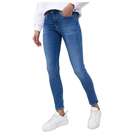 Pepe Jeans pantalone jeans zoe super skinny donna, blu, xs