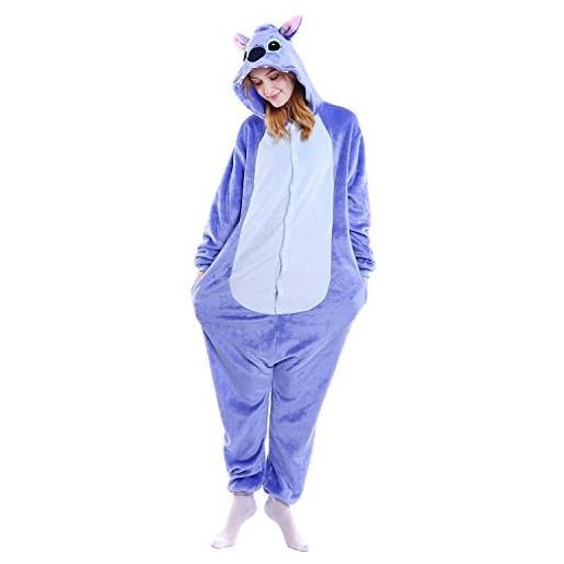 Dolamen adulto unisex kigurumi pigiama onesie, donna uomo anime cosplay halloween natale party costume attrezzatura sleepwear (medium (61 -65), )