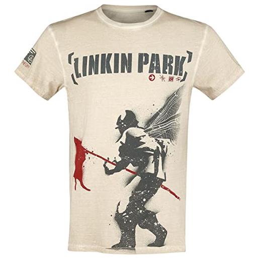 Linkin Park hybrid theory uomo t-shirt panna 3xl 100% cotone regular