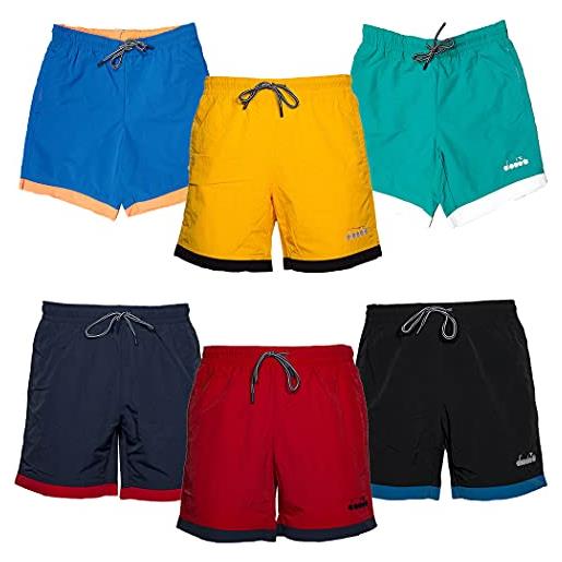 Diadora beach short chromia costume bagno uomo mare piscina boxer 102.177086 taglia xxl colore principale mykonos blue