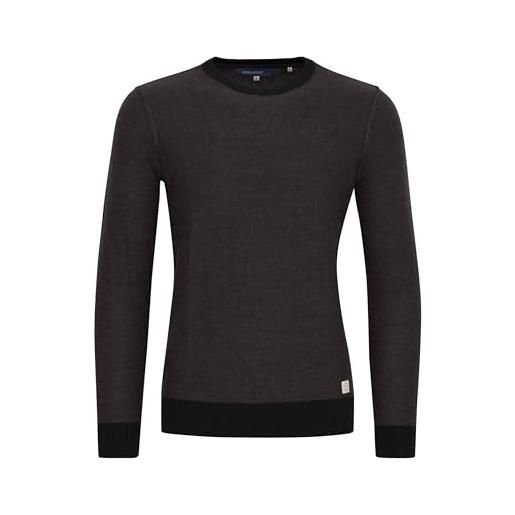 b BLEND blend odin maglione pullover maglieria da uomo con girocollo in cotone 100% , taglia: xl, colore: charcoal (70818)