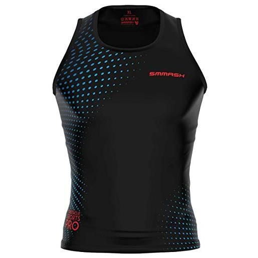 SMMASH camicia da allenamento per uomo compression shirt per sport canotta senza maniche all'aperto running fitness top t-shirt sportivo