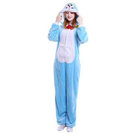 YAOMEI adulto unisex kigurumi pigiama onesie, donna uomo anime cosplay halloween natale party costume attrezzatura sleepwear (m, sullivan)