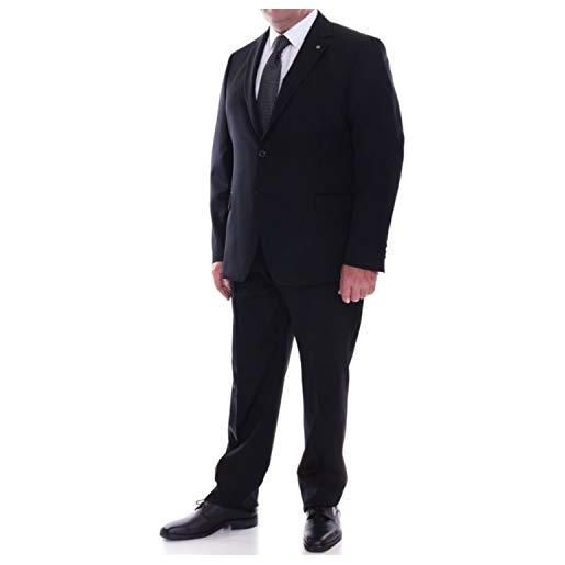 N+1 - abito uomo giacca e pantalone elegante completo taglie forti primavera estate conformato calibrato 57-75 (61 - grigio scuro)