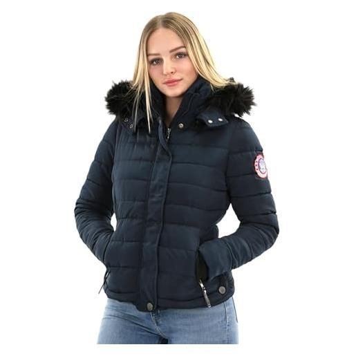 Golden Brands Selection navahoo, caldo piumino invernale da donna, giacca corta foderata, parka, cappotto imbottito, b301 antracite. Xs