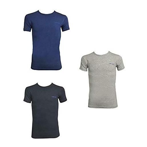 Enrico Coveri confezione 3 pezzi canottiera bambino e ragazzo girocollo mezza manica in cotone interlock