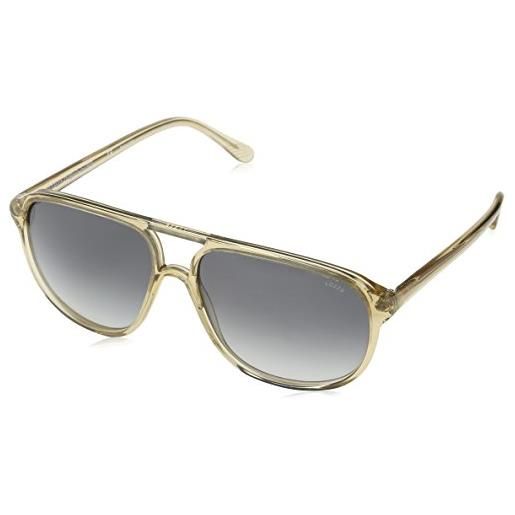 Lozza sl1827l 7t1l sunglasses plastic, standard, 58, grigio (shiny transp beige chiaro) unisex-adulto