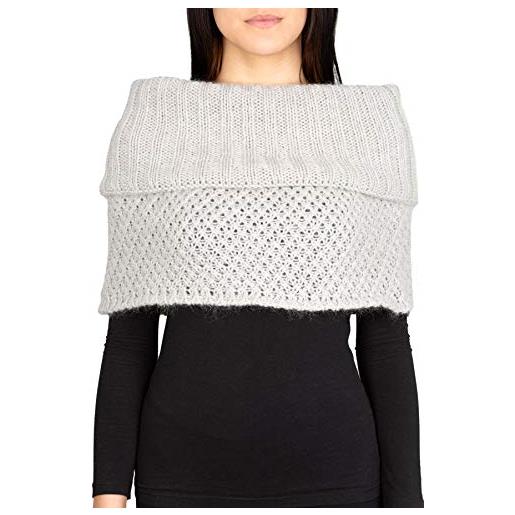 Kemailù - melania coprispalle punto diagonale in lana mohair - donna (castoro)