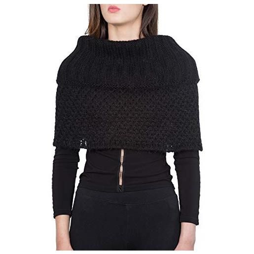 Kemailù - melania coprispalle punto diagonale in lana mohair - donna (castoro)