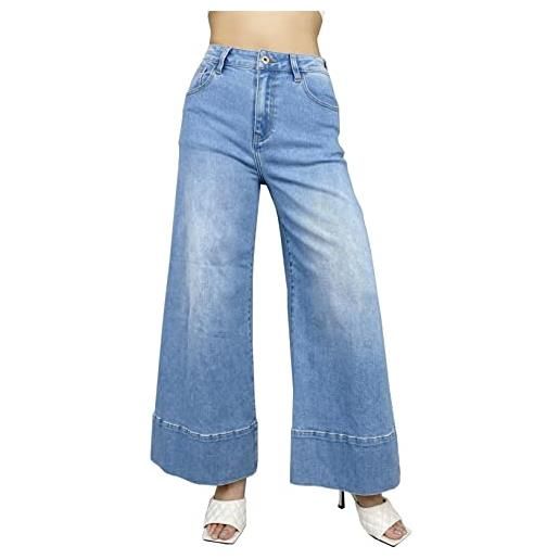 Sexy Woman jeans palazzo denim donna (cod. 21w252, s)