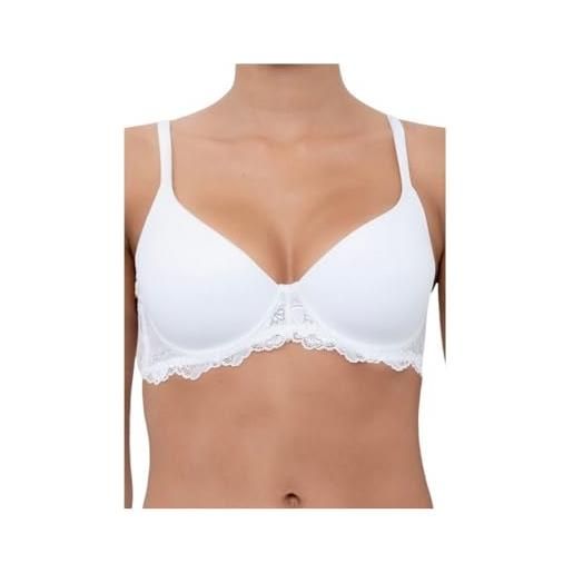 LORMAR 1 pezzo reggiseno mousse pizzo in microfibra e pizzo con ferretto - coppa b - c, nero 2b