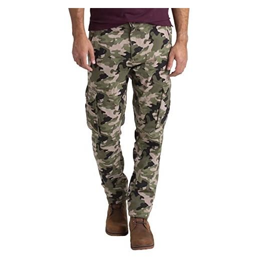 westAce pantaloni mimetici da uomo in cotone 100% da lavoro con gamba dritta, camouflage giungla, w36 / l32