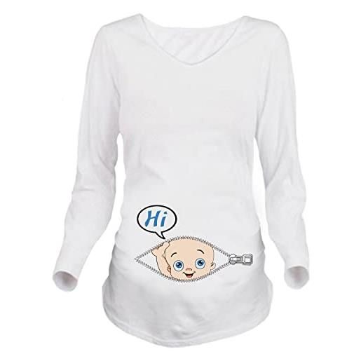 Q.KIM donna maglietta premaman t-shirt divertente neonato